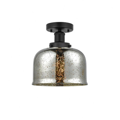 Bell 1 Light Brass 6.5 Inch Tall Semi Flush Mount by Innovations - 616-1F-G78