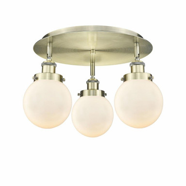 Beacon 3 Light 17.75 Inch Wide Flush Mount by Innovations - 916-3C-G20-6