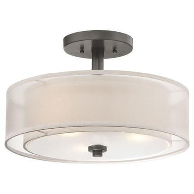 Parsons Studio 3 Light 15 Inch Wide Semi Flush Mount by Minka Lavery - 4107