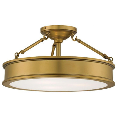 Harbour Point 3 Light 19 Inch Wide Semi Flush Mount by Minka Lavery - 4177