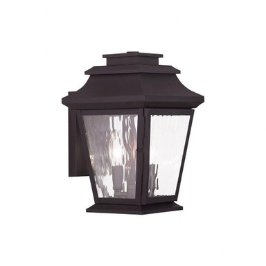 Hathaway 2 Light Candle Style Outdoor Wall Lantern by Livex - 20232