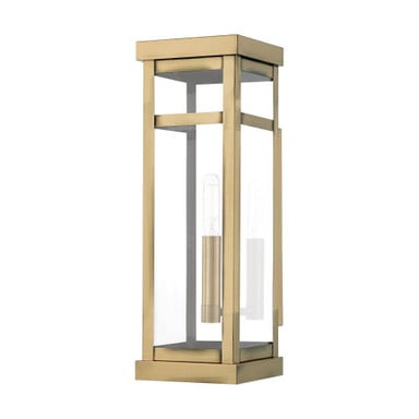 Hopewell 1 Light Candle Style Outdoor Wall Lantern by Livex - 20703