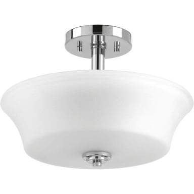 Cascadia 2 Light 14 Inch Wide Semi Flush Mount by Progress - P3644