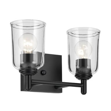 Shailene 2 Light Clear Glass Vanity Light by Kichler - 45573C