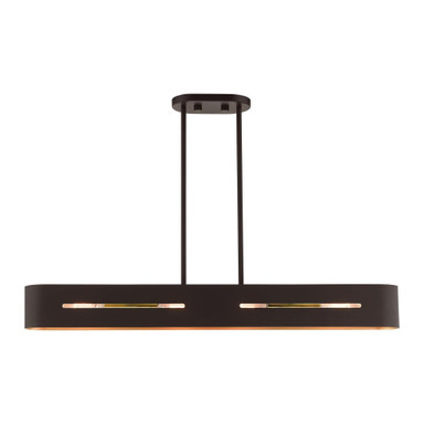 Rave 4 Light Minimalistic Linear Chandelier by Livex - 45767