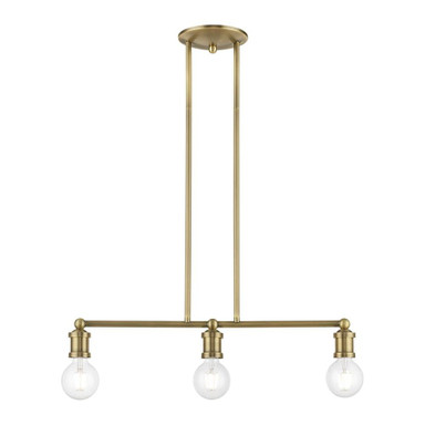 Lansdale 3 Light Minimalistic Linear Chandelier by Livex - 47163