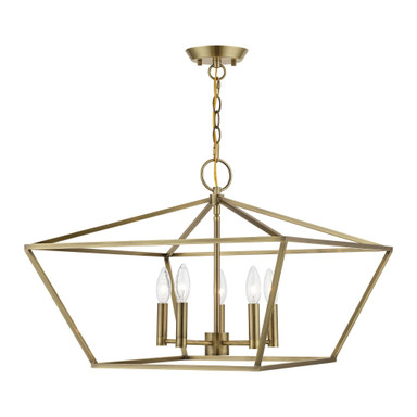 Devone 5 Light Medium Chandelier by Livex - 49435