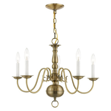 Williamsburgh 5 Light Medium Chandelier by Livex - 5005