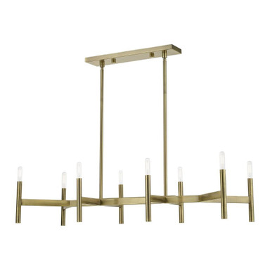 Copenhagen 8 Light Small Linear Chandelier by Livex 51178