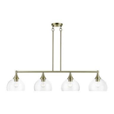 Glendon 4 Light Elegant Linear Chandelier by Livex - 53644