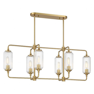 Holton 6 Light Linear Chandelier 17 Inch Tall X 16 Inch Wide by Savoy House - 1-3026-6
