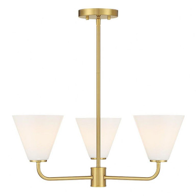 Blair 3 Light Chandelier 9 Inch Tall and 24 Inch Wide by Savoy House - 1-4013-3