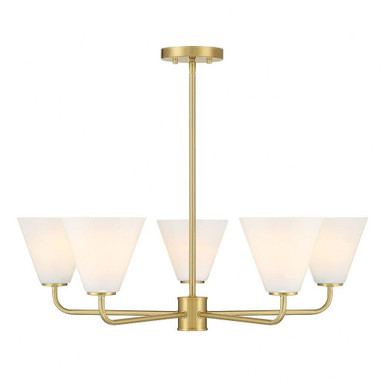 Blair 5 Light Chandelier 9.25 Inch Tall and 30 Inch Wide by Savoy House - 1-4015-5