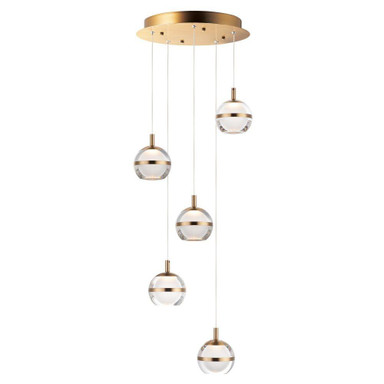 Swank 30W 5 LED Medium Pendant by ET2 - E24595