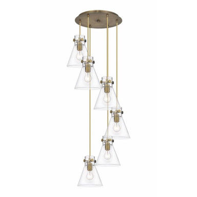 Newton Cone 6 Light Large Pendant by Innovations - 116-410-1PS-G411-8