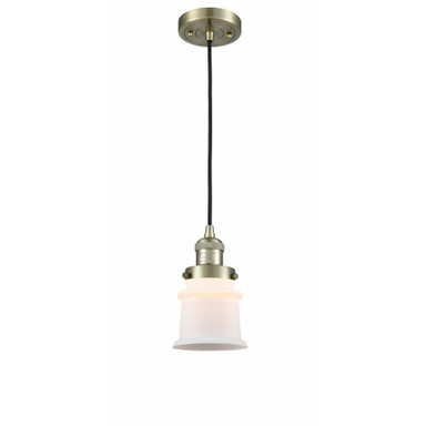 Canton 1 Light Industrial Cord Hung Mini Pendant by Innovations - 201C-G18S