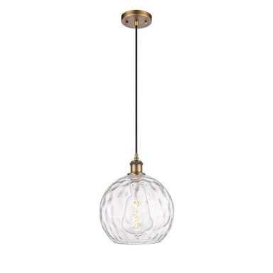 Athens Water Glass 1 Light Small Pendant 13 Inch Tall by Innovations - 516-1P-G1215-10