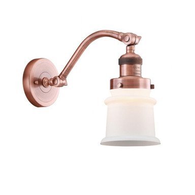 Canton 1 Light Industrial Brass Wall Sconce 11.5 Inch Tall by Innovations - 515-1W-G18S