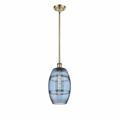 Vaz 1 Light Small Stem Hung Pendant Pendant 9.88 Inch Tall by Innovations - 516-1S-G557-8