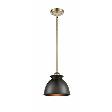 Adirondack 1 Light Industrial Stem Hung Small Pendant by Innovations - 516-1S-M14