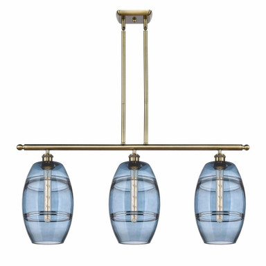 Vaz 3 Light Stem Hung Island Pendant 10.38 Inch Tall by Innovations - 516-3I-G557-8