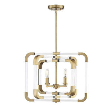 Rotterdam 4 Light 20 Inch Wide Semi Flush Mount by Savoy House - 6-1662-4