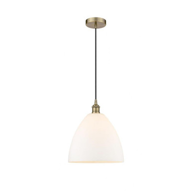 Edison Dome 1 Light Medium Cord Hung Pendant 13.75 Inch Tall by Innovations - 616-1P-GBD-12