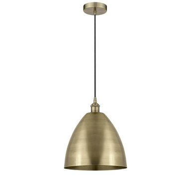 Edison Dome 1 Light Medium Cord Hung Pendant 14.75 Inch Tall by Innovations - 616-1P-MBD-12