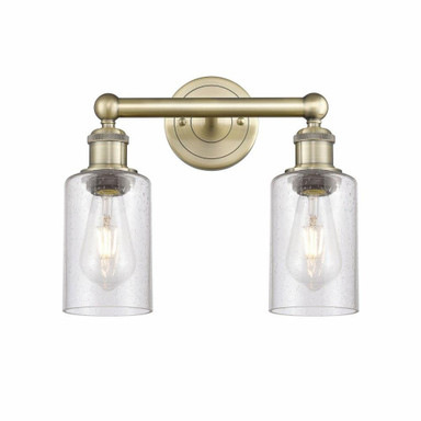 Clymer 2 Light Art Deco Vanity Light by Innovations - 616-2W-G80
