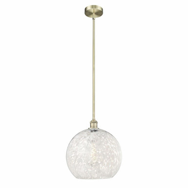 White Mouchette 1 Light Stem Hung Pendant by Innovations 616-1S-G1216-14