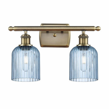 Bridal Veil 2 Light Bath Vanity 10 Inch Tall X 15 Inch Wide by Innovations - 516-2W-G559-5-GL