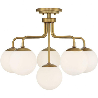 Marco 6 Light 24 Inch Wide Semi Flush Mount by Savoy House - 6-1950-6
