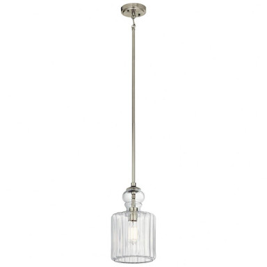Riviera 1 Light Small Pendant 7.75 Inch Wide by Kichler - 43954