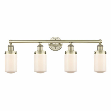 Dover 4 Light Industrial Vanity Light 33.5 Inch Wide by Innovations - 616-4W-DO