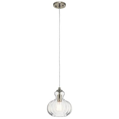 Riviera 1 Light Small Pendant 8.75 Inch Wide by Kichler - 43956