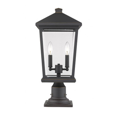 Beacon 2 Light Small Outdoor Post Mount by Z-Lite - 568PH
