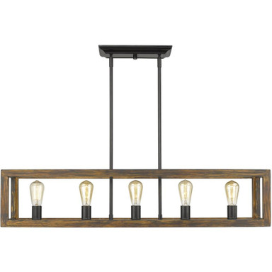 Sutton 5 Light Oversized Linear Pendant by Golden - 0270-LP