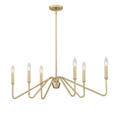 Kennedy 6 Light Oversized Linear Pendant by Golden - 3690-LP