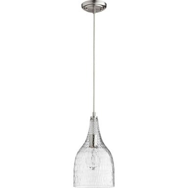 1 Light Transitional Small Pendant 13.5 Inch Tall by Quorum - 8042
