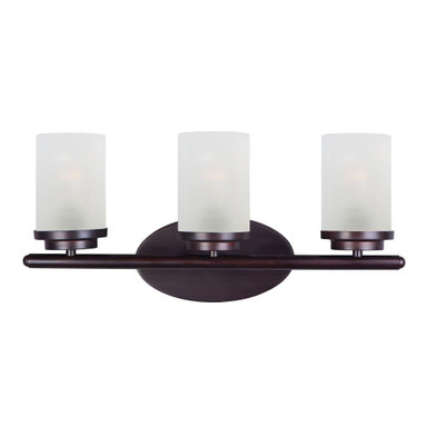 Corona 3 Light Frosted Glass Vanity Light by Maxim - 10213FT