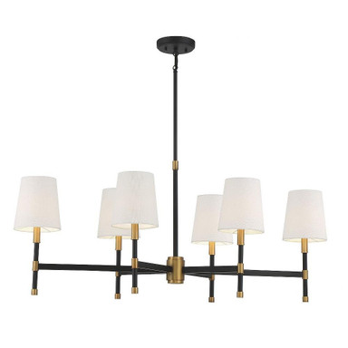 Brody 6 Light Small Linear Chandelier by Savoy House - 1-1631-6