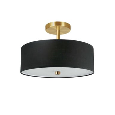 Everly 3 Light 14.25 Inch Wide Semi Flush Mount by Dainolite - 571-143SF
