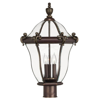 San Clemente 3 Light Outdoor Post or Pier Mount 14 x 22.25 In by Hinkley  - 2441
