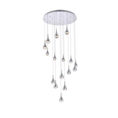 Amherst 16 LED Light Oversized Round Chandelier by Elegant - 3816D36
