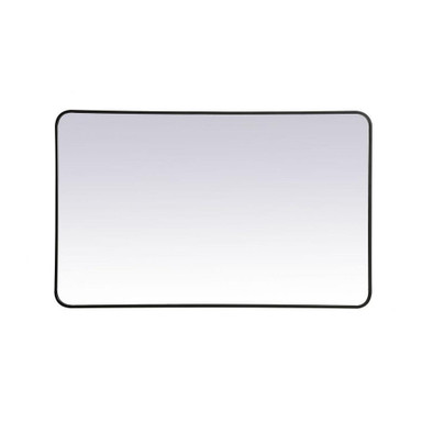 Evermore Soft Corner Rectangular Mirror 48X30 Inch Wide by Elegant Decor - MR803048