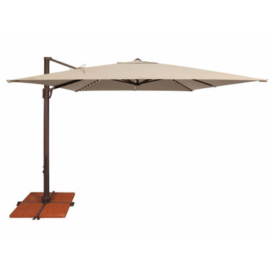 Bali Pro 10 Foot Crank Lift Square Cantilever Umbrella by Simply Shade - SSAD45SL