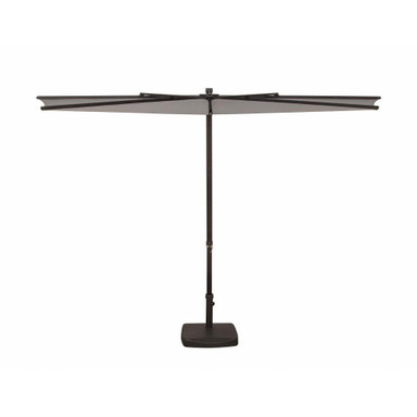 9 Foot Aluminum Manual Lift Rectangle Half Umbrella by Simply Shade - SSUA4599