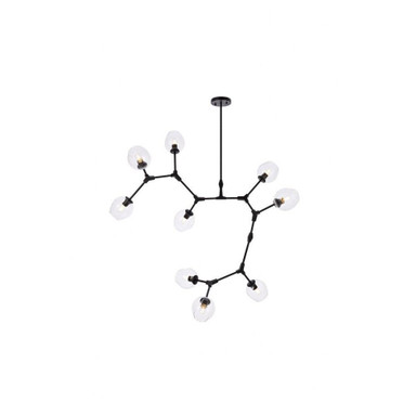Cavoli 9 Light Oversized Linear Chandelier by Elegant - 1712G79
