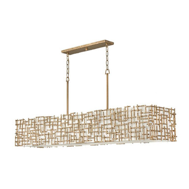 Farrah 10 Light Oversized Linear Chandelier by Fredrick Ramond - FR33109