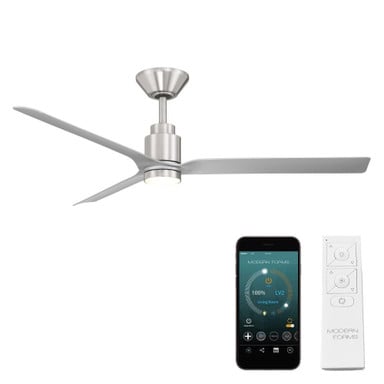 Smooth 3 Blade Ceiling Fan with Light Kit 52 Inch Wide by Modern Forms - FR-W2502-52L